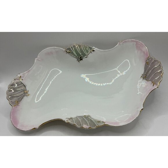 Vyg China Hand Painted Large Dish Gold Trim Germany - Picture 1 of 8